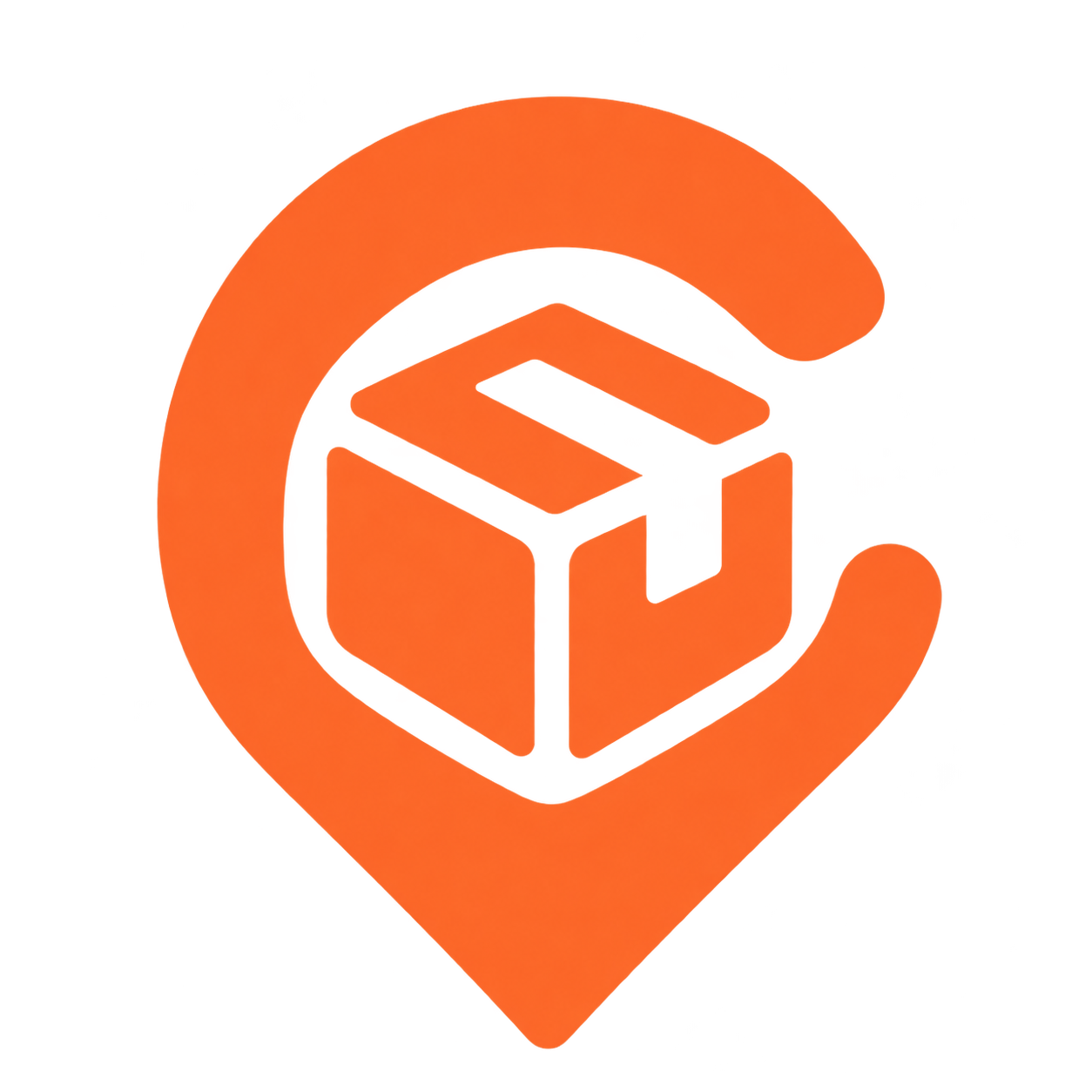 Commonplace orange C and inventory box logo